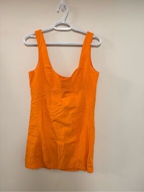 Urban Outfitters Bright Orange Sleeveless Mini Dress Size Large